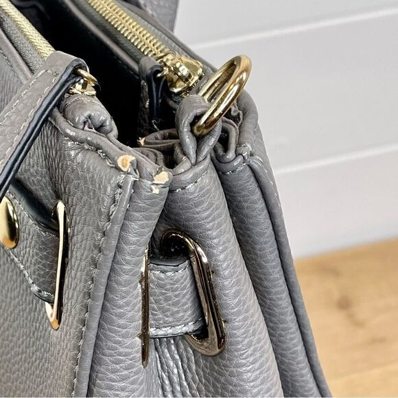 Dasein Women’s Handbag Satchel Top Handle Purse Gray - Picture 6 of 15